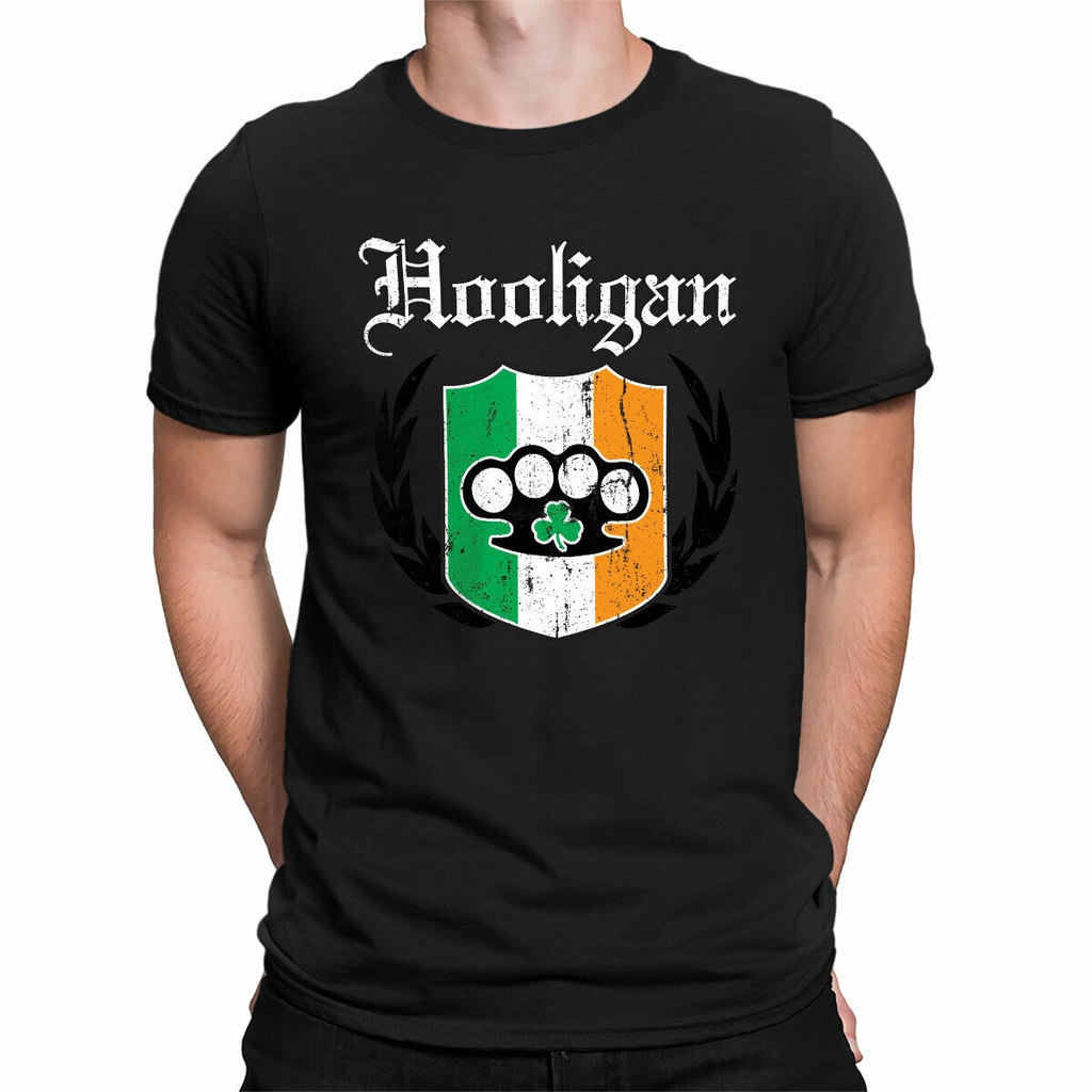 Áo thun nam tay ngắn Hooligan Cờ Ireland Saint Patricks Day Ireland Pride