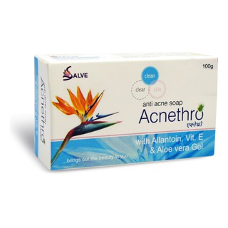 Xà phòng  ACNETHRO SOAP giúp giảm mụn ở mặt và lưng. ( 100g ) thương hiệu Salve India