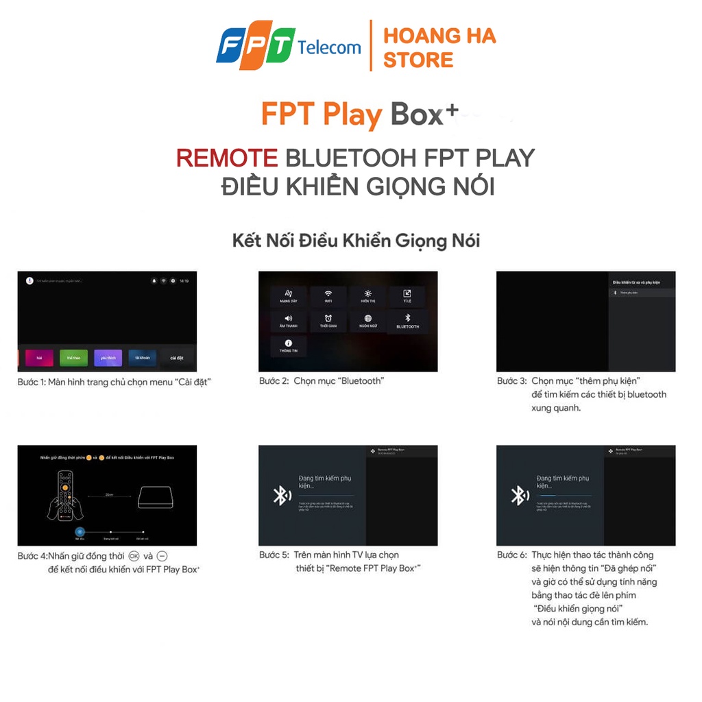Remote FPT Play Box Có Tính Năng Điều Khiển Giọng Nói - Kết Nối Bluetooth - Google Assistant - Phân phối chính hãng FPT