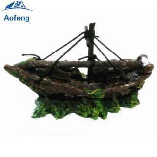 Mô hình tàu đắm trang trí bể cá độc đáo