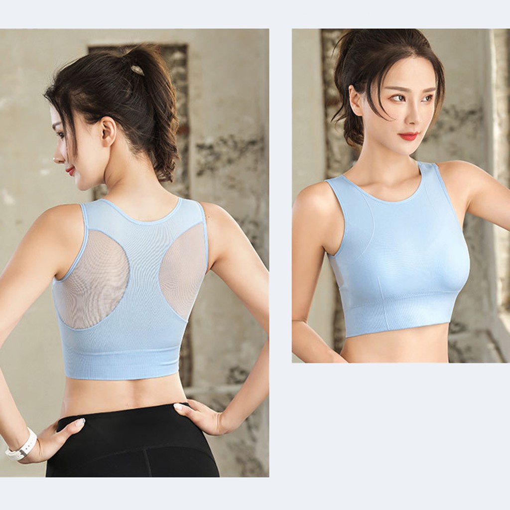 Áo bra tập thể thao chống sốc lưới lưng CỰC XINH, có mút lót sẵn, nâng ngực tuyệt đối