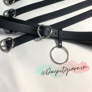 Thắt Lưng Tròn - Trái Tim kèm Khoen Tròn bản 2.3cm TL001 - Thắt Lưng Giá Tốt