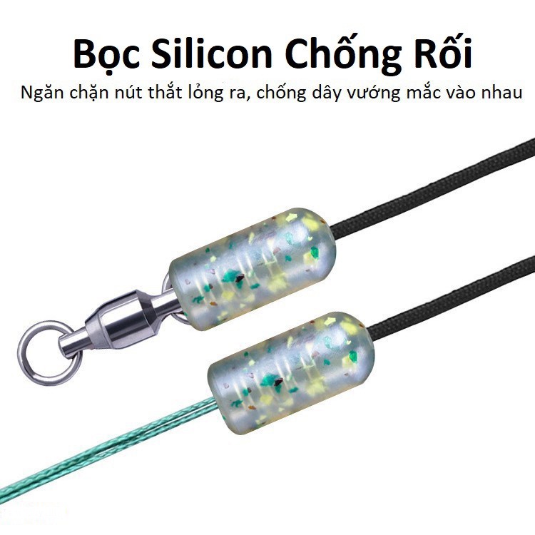 Trục Săn Hàng Quấn Sẵn Nylon Cao Cấp Chuyên Câu Cá Lớn Bọc Silicon Siêu Bền _ Trục Câu Đài