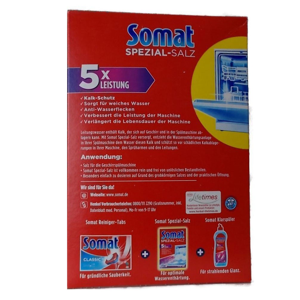 Muối Rửa Ly-Bát Somat Special Salt 1,2 Kg(Dùng Cho máy)