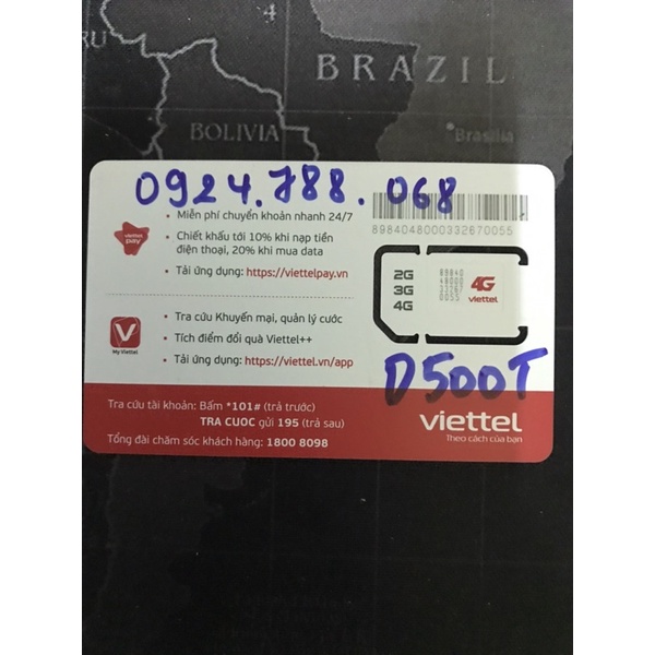 Sim Dcom lướt web siêu khủng Viettel - Gói cước D500T
