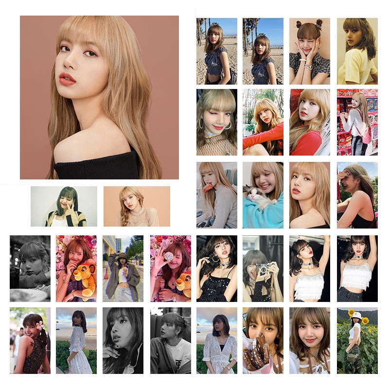 Hôp ảnh Lomo card Lisa Blackpink ảnh nhóm Blackpink 30 tấm
