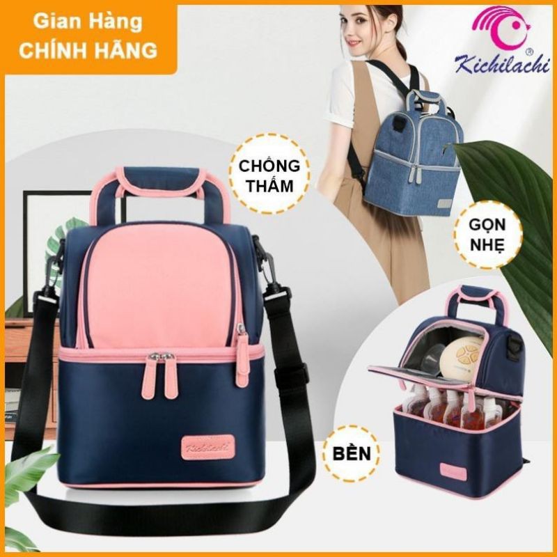 (Tặng 5 túi trữ sữa Sunmum 250ml) Ba Lô Bỉm Sữa KICHILACHI Balo Giữ Nhiệt Bảo Quản Sữa Mẹ, Ba Lô Đa Năng Cho Mẹ Và Bé!