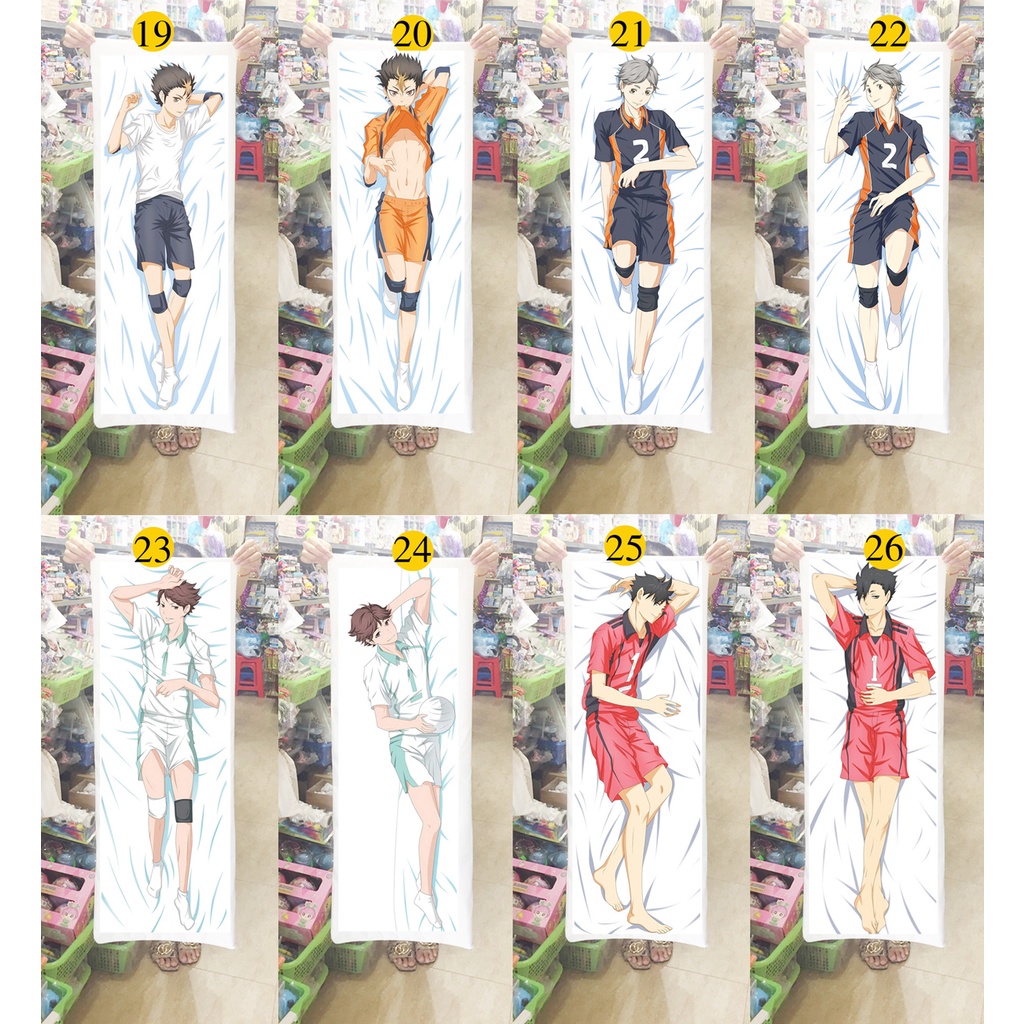 Gối ôm dài Haikyuu 1m x 40cm 02 (Tặng 1 poster hoặc 1 huy hiệu)