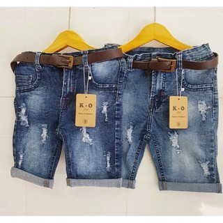 Quần jean lửng bé trai từ 10kg-26kg cao cấp + kèm dây lưng (xem chi tiết số đo trước khi đặt)