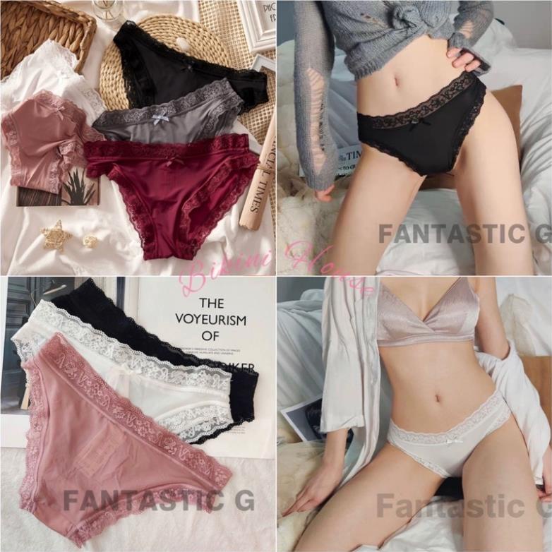 💗 Quần Lót Nữ Wannale ❤️Quần Lót Vic Ren Su cao cấp mềm mại kháng khuẩn sexy gợi cảm 165 💗