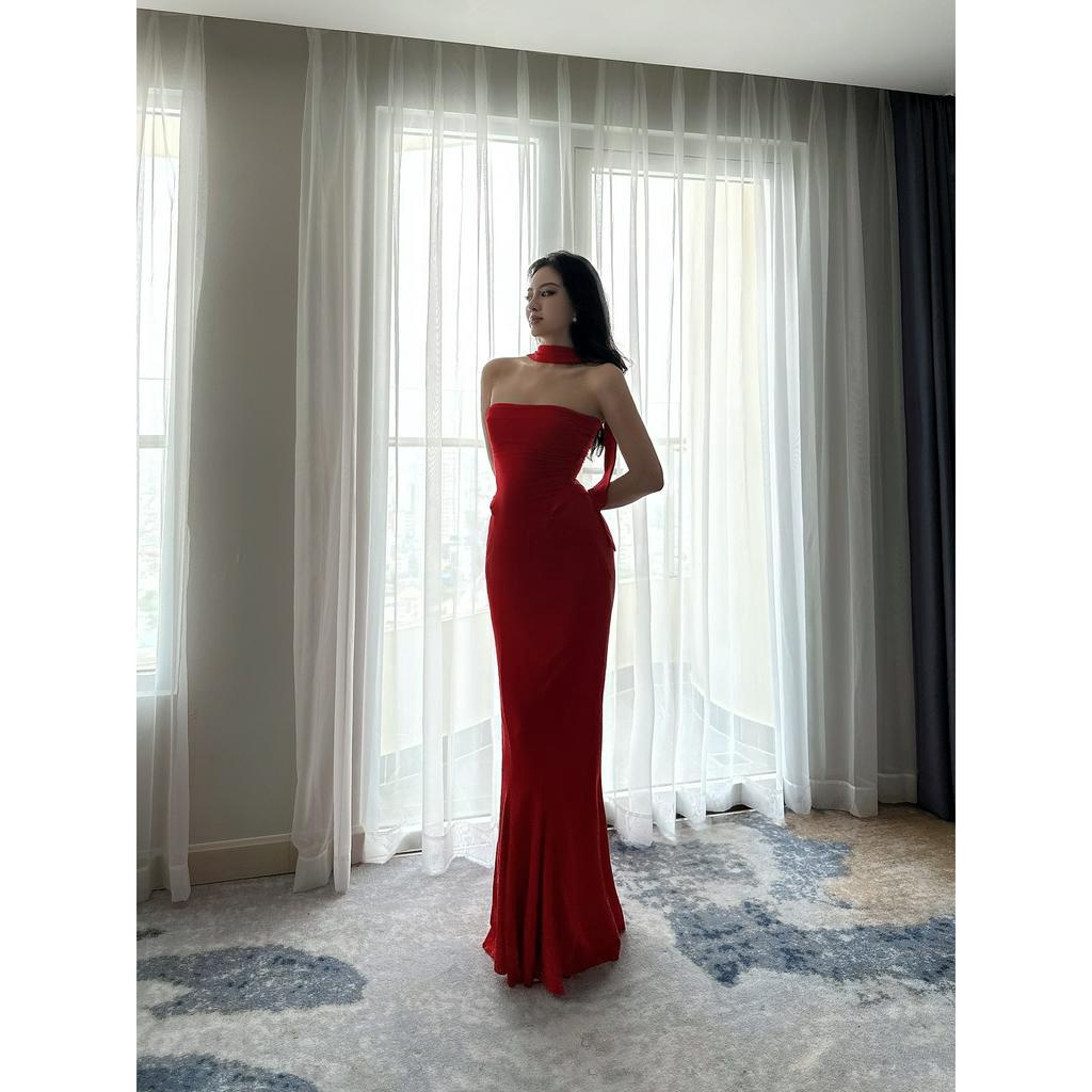 Đầm Body Maxi Dây Cổ Amee Dress LSEOUL V23041524 Sang Trọng Phù Hợp Đi Tiệc