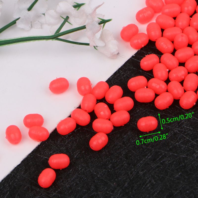 Bộ 100 Phao Nổi Câu Cá Dạ Quang Cứng Hình Oval