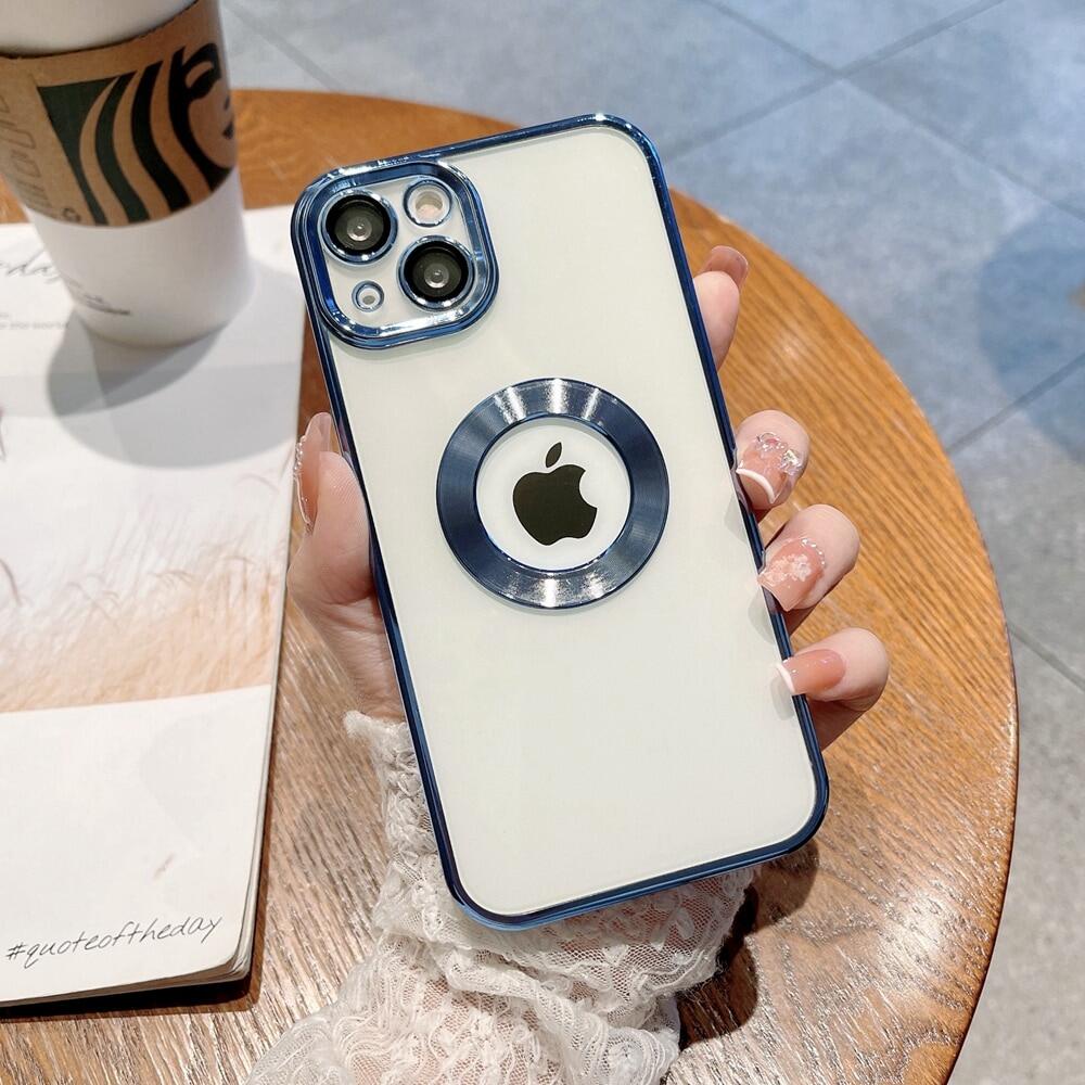 Ốp Điện Thoại Trong Suốt Mạ Viền Sang Trọng Bảo Vệ Camera Cho iPhone 13 11 Pro Max 12 13 Pro Max Xs 7 8Plus