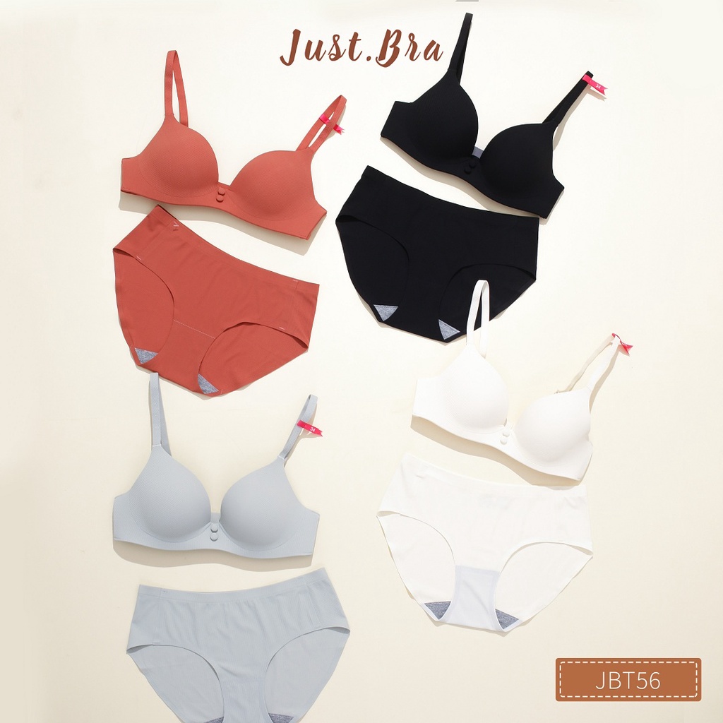 Bộ đồ lót nữ Just Bra cotton dệt kim mềm mịn thoáng mát JBT56