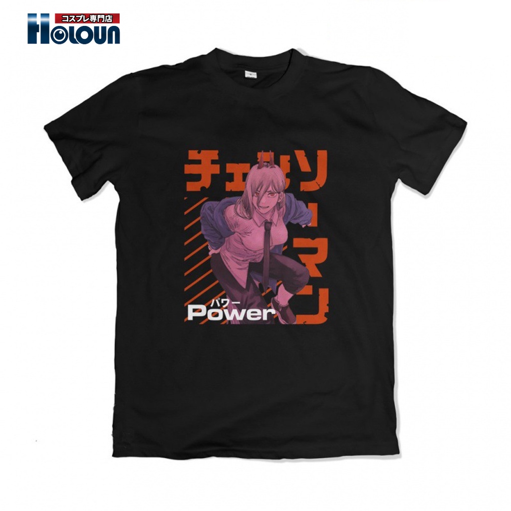 HOLOUN Áo nam In Hình Anime Chainsaw Man T-shirt Makima Denji Aki Hayakawa Halloween Christmas Gift