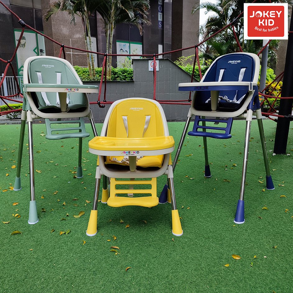 Ghế ăn dặm cho bé cao cấp Jokey V5 điều chỉnh độ cao tặng kèm đệm lót - Bảo Hành 24 tháng