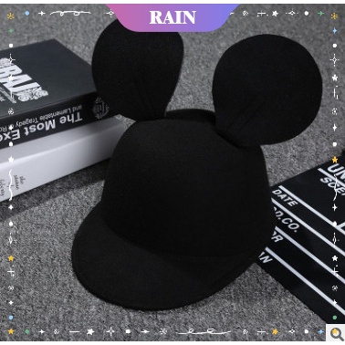 Mũ Lưỡi Trai Vành Phẳng Đính Tai Chuột Mickey Disney Dễ Thương Cho Bé