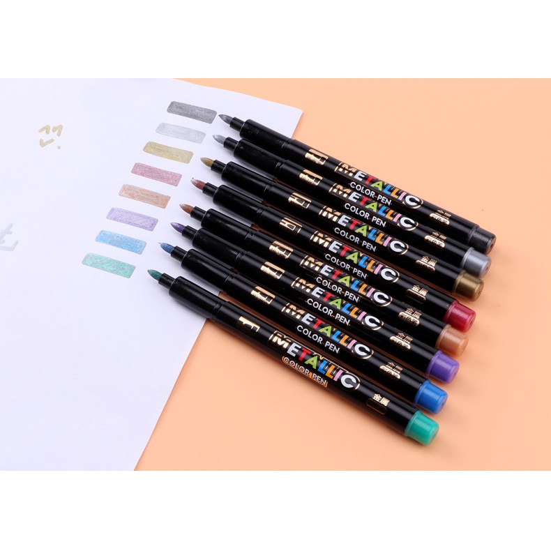 Hộp Bút Lông Nhũ Metallic 8 Màu - Color Pen BAOKE | MP570