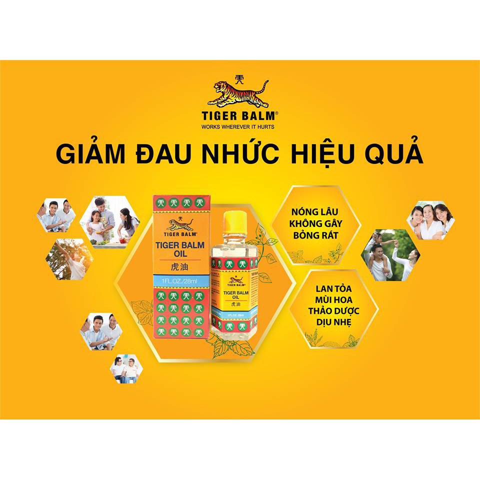 [CHÍNH HÃNG]DẦU XOA BÓP TIGER BALM OIL 28ml và 57ml⚡nhập khẩu singapore⚡