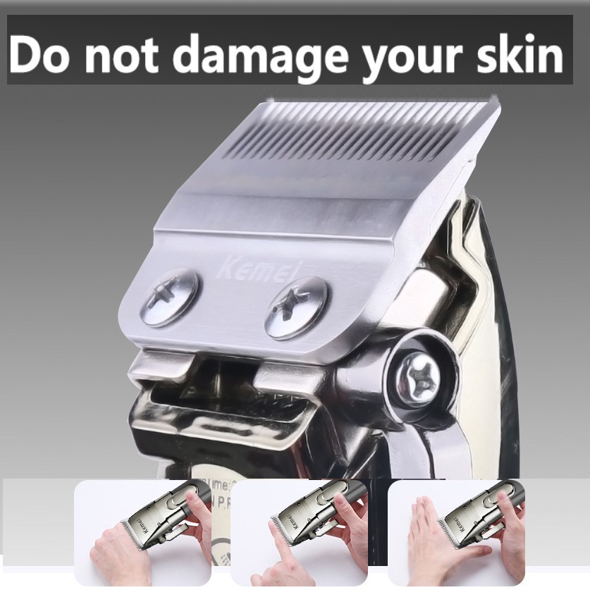 Tông Đơ Cắt Tóc Chuyên Nghiệp Kemei KM-1896 Không Lõi Có Màn Hình LED Sạc Lại Được Cho Nam