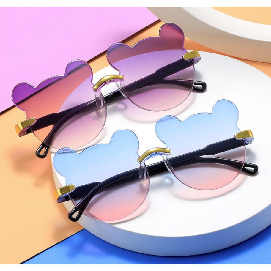 Lycra Kính Mát Chống Tia uv400 Hình Tai Gấu Đáng Yêu Cho Bé