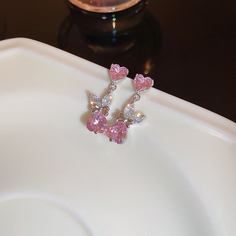 Đôi Khuyên Tai Đính Đá Zircon Hình Thỏ Thời Trang Cho Nữ