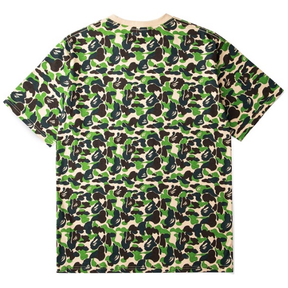 BAPE Mới Áo Thun Ngắn Tay Cổ Tròn Họa Tiết Rằn Ri Cho Nam Và Nữ