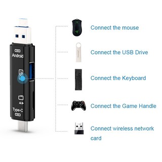 Đầu Đọc Thẻ Nhớ Micro SD TF Micro SD Tốc Độ Cao 1 Cổng USB 3.1 OTG