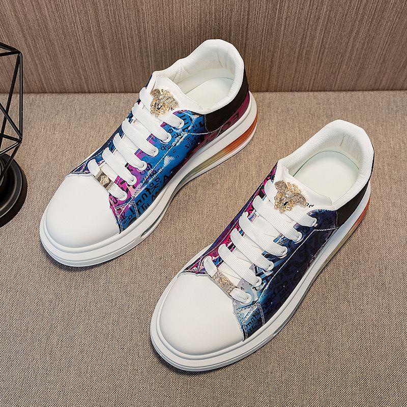 Giày Thể Thao Versace Đệm Khí Tăng Chiều Cao Màu Gradient Thời Trang Mùa Hè Cho Nam