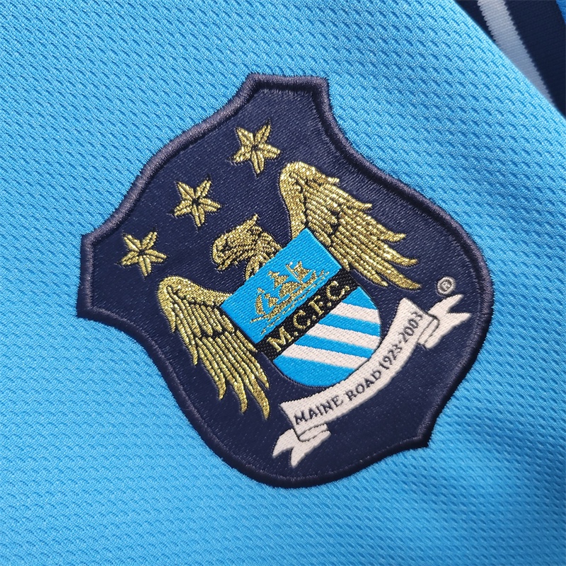 Áo Thun Bóng Đá Manchester City 2001-2002 Phong Cách Vintage