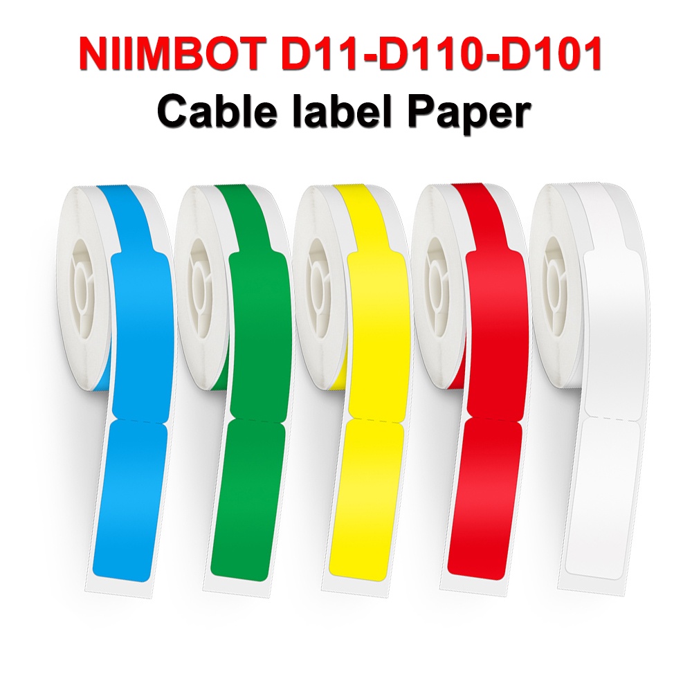 [Nhãn cáp] 2 cuộn Máy in nhãn NIIMBOT D11 / D110 / D101 Niimbot D11 Nhãn cáp Nhãn dán giấy Nhãn in N