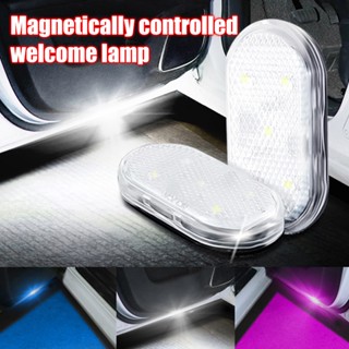 2 Đèn LED Tín Hiệu Không Dây Chống Va Chạm Cổng Sạc USB Gắn Cửa Xe Hơi