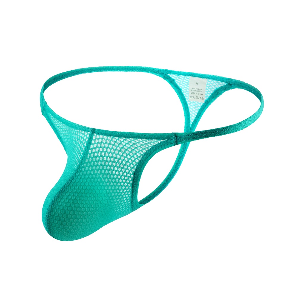 Quần Lót Lưới Lưng Thấp Màu Dạ Quang Phong Cách Quyến Rũ Cho Nam