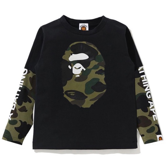 BAPE Áo Nỉ Cổ Tròn Họa Tiết Rằn Ri / Cá Mập Phong Cách Mới Thời Trang Unisex
