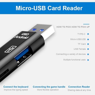 Đầu Đọc Thẻ Nhớ Micro SD TF Micro SD Tốc Độ Cao 1 Cổng USB 3.1 OTG