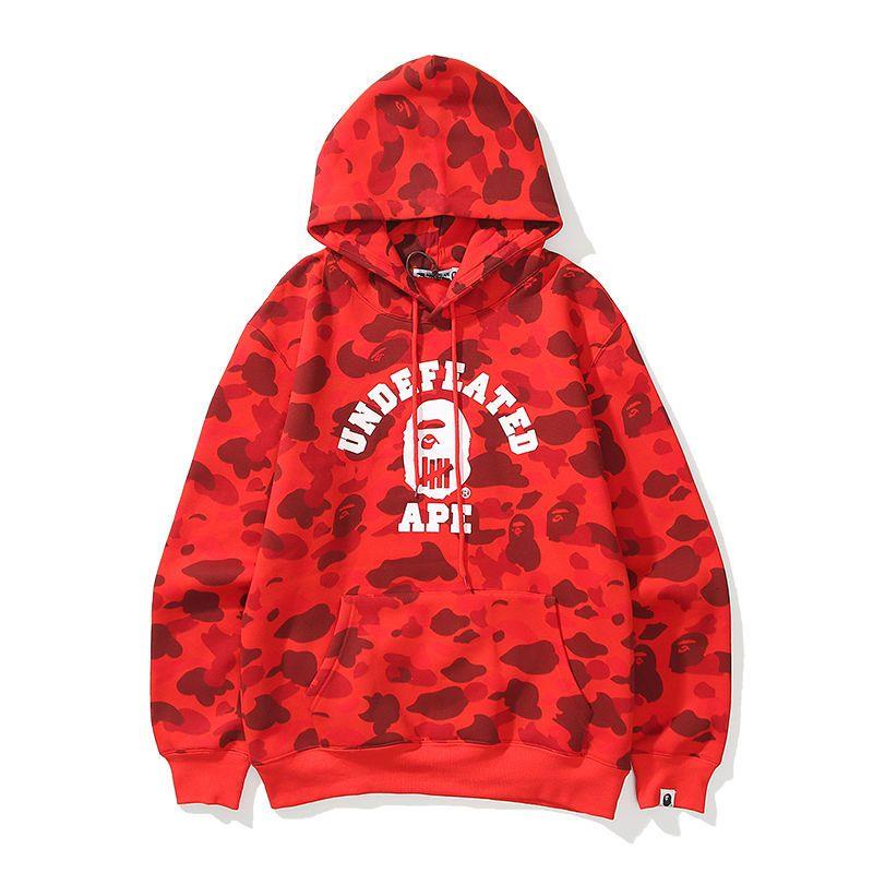 Bape Áo Hoodie cotton Tay Dài Họa Tiết Rằn Ri Thời Trang Thu Đông Cho Cặp Đôi