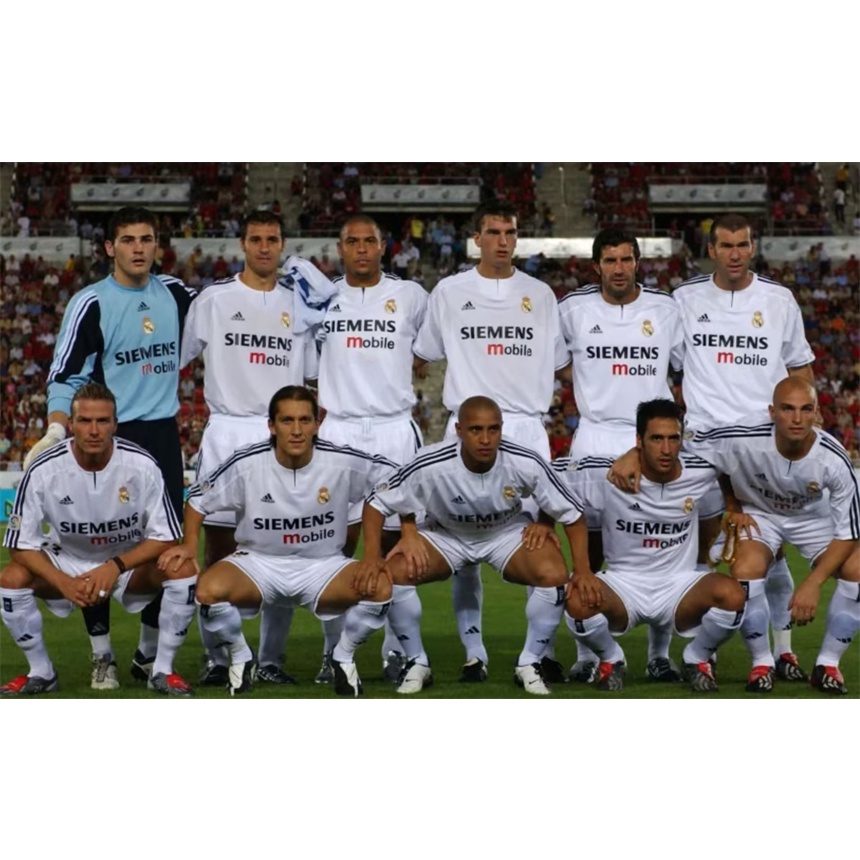 Áo Thun Số 23 S-XXL Câu Lạc Bộ Real Madrid Home 03 04 2003 2004