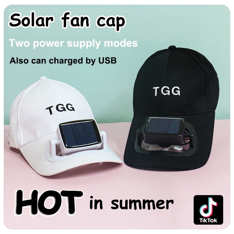 Mũ Lưỡi Trai Có Quạt Năng Lượng Mặt Trời Chống Tia UV Vành Rộng Sử Dụng Năng Lượng Mặt Trời Có 3 Màu Để Chọn Lựa