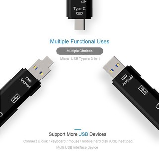 Đầu Đọc Thẻ Nhớ Micro SD TF Micro SD Tốc Độ Cao 1 Cổng USB 3.1 OTG