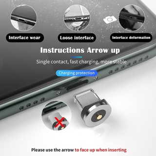 Dây Cáp Sạc Từ Tính Dài 1M 2M Cho Micro USB Type C IOS