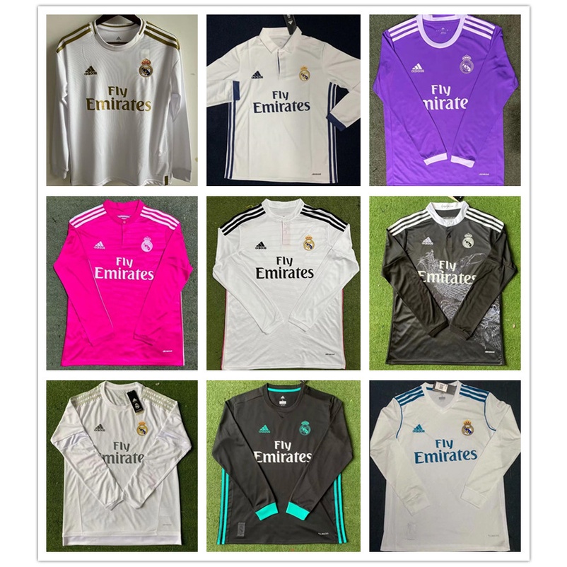 Áo Bóng Đá Tay Dài Kiểu Real Madrid 2014 2015 2016 Phiên Bản Quạt Ronaldo 2017 2018 2019