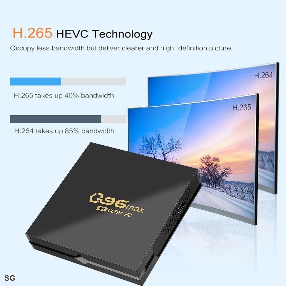 Đầu TV Box Q96 MAX 2023 2.4G WIFI 8GB + 128GB 4K H.265 ChấT LượNg Cao S905L2 KèM Phụ KiệN
