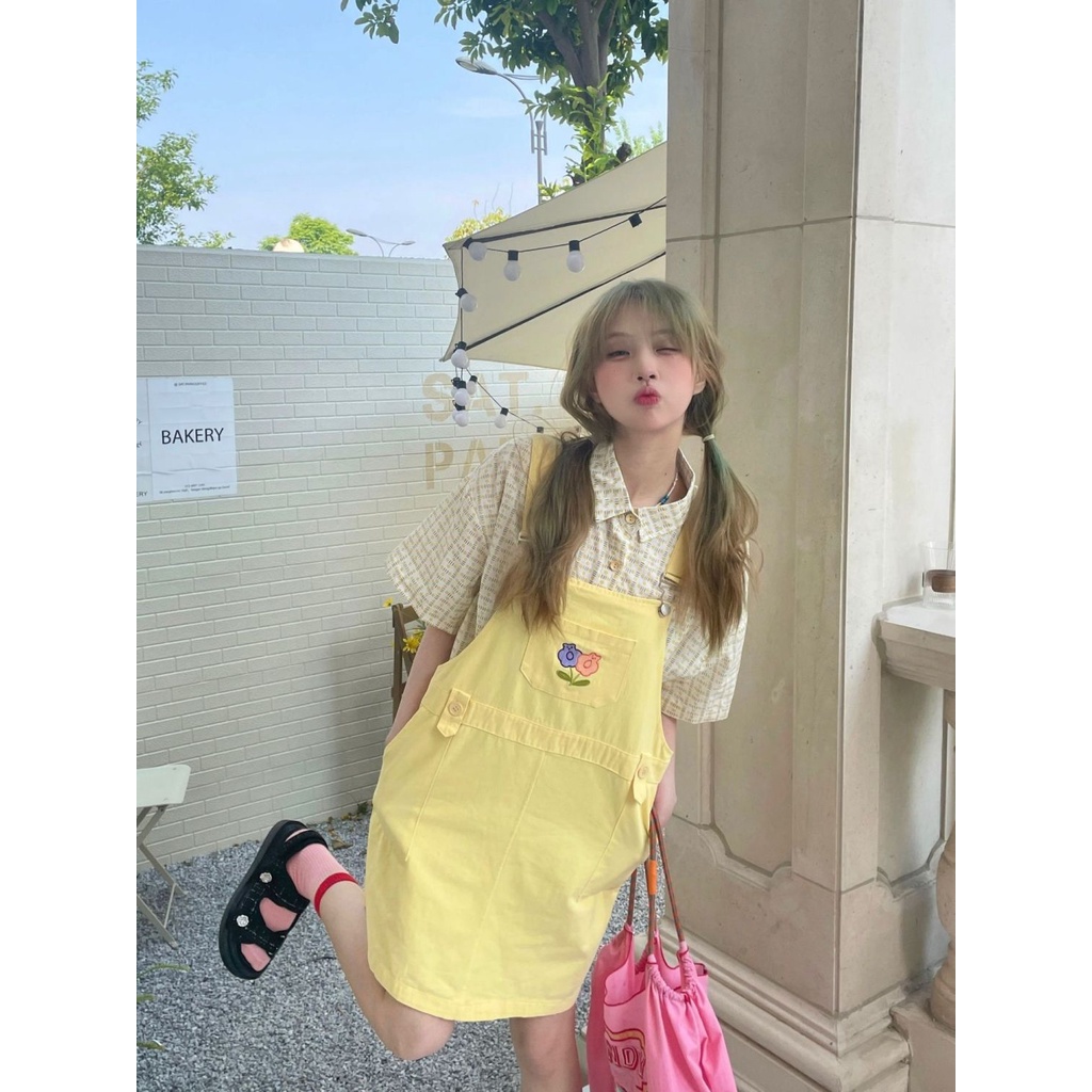 [Hàng Có Sẵn Giao Hàng Nhanh] Đầm Hai Dây Dáng Rộng Thêu Họa Tiết Tươi Mới Mùa Hè 2023 Phong Cách Mới Cho Nữ