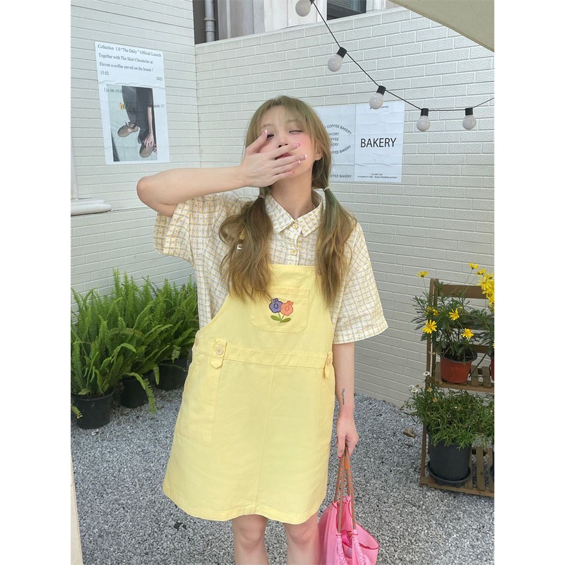 [Hàng Có Sẵn Giao Hàng Nhanh] Đầm Hai Dây Dáng Rộng Thêu Họa Tiết Tươi Mới Mùa Hè 2023 Phong Cách Mới Cho Nữ