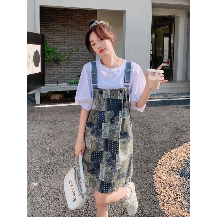 [Hàng Có Sẵn Giao Hàng Nhanh] Đầm Hai Mảnh Dáng Rộng Phong Cách Hàn Quốc Thiết Kế Mới Mùa Hè 2023