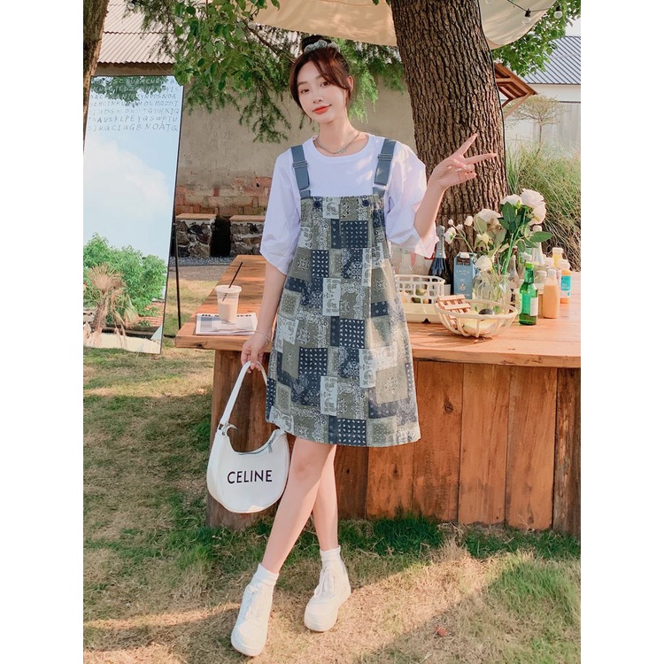 [Hàng Có Sẵn Giao Hàng Nhanh] Đầm Hai Mảnh Dáng Rộng Phong Cách Hàn Quốc Thiết Kế Mới Mùa Hè 2023