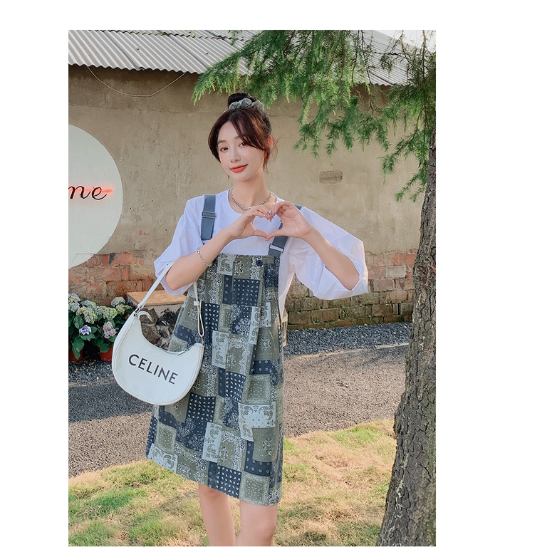 [Hàng Có Sẵn Giao Hàng Nhanh] Đầm Hai Mảnh Dáng Rộng Phong Cách Hàn Quốc Thiết Kế Mới Mùa Hè 2023