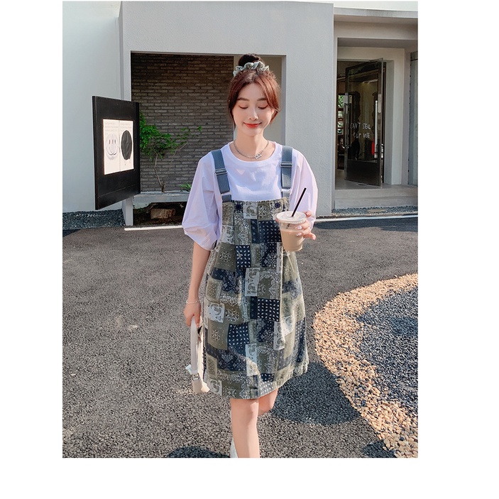 [Hàng Có Sẵn Giao Hàng Nhanh] Đầm Hai Mảnh Dáng Rộng Phong Cách Hàn Quốc Thiết Kế Mới Mùa Hè 2023