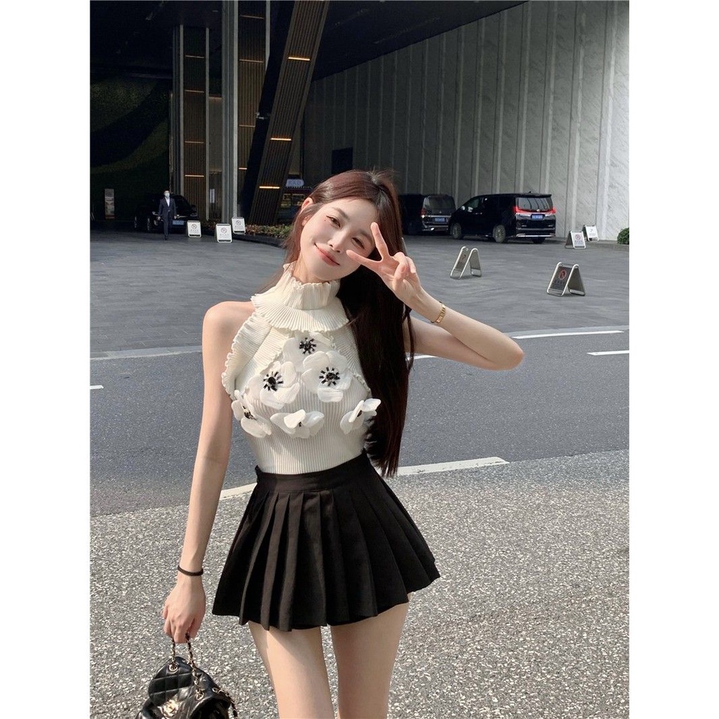 Set Áo Hai Dây / Váy Xếp Ly Ôm Dáng Mùa Hè Ngọt Ngào Cho Nữ [Hàng Có Sẵn Giao Hàng Nhanh]