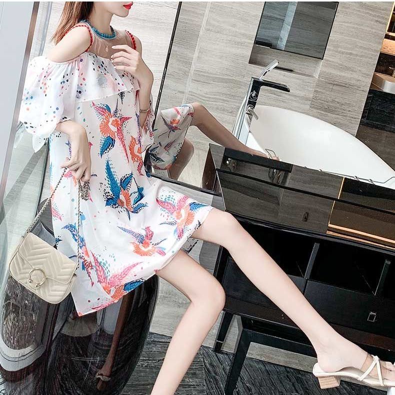 [Hàng Có Sẵn Giao Hàng Nhanh] Đầm Chiffon Xuân Hè Cao Cấp Họa Tiết Hoa Nhỏ Phong Cách Mới Cho Nữ